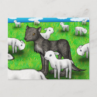 "The Wolf and the Lamb" Postcard