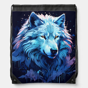 The wolf drawstring bag