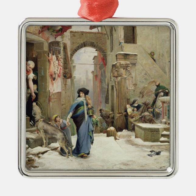 The Wolf of Gubbio, 1877 Metal Ornament (Front)