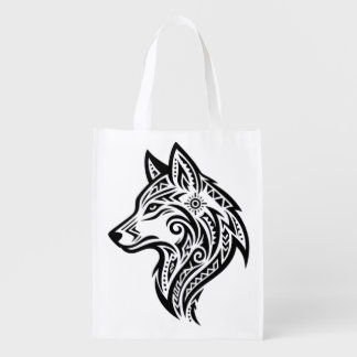 The Wolf of Wisdom Grocery Bag