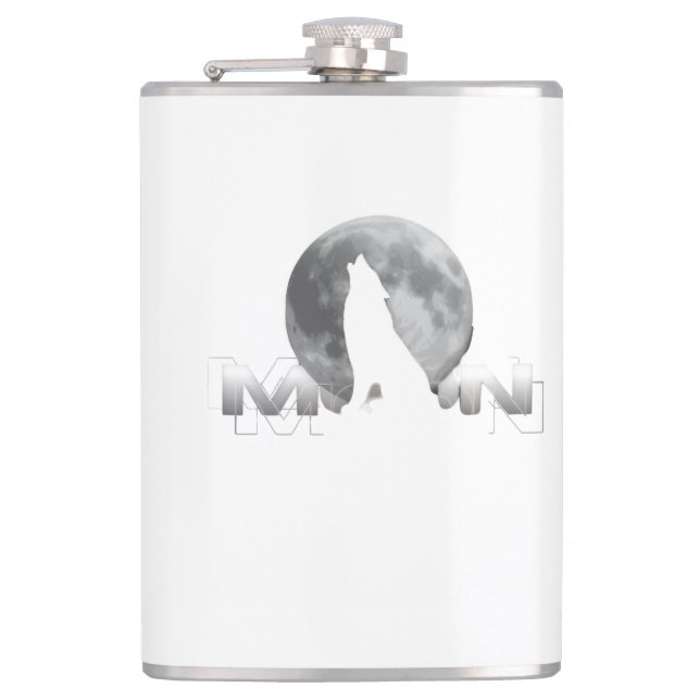 the wolf`s cry under the full moon flask (Front)