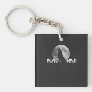 the wolf`s cry under the full moon keychain