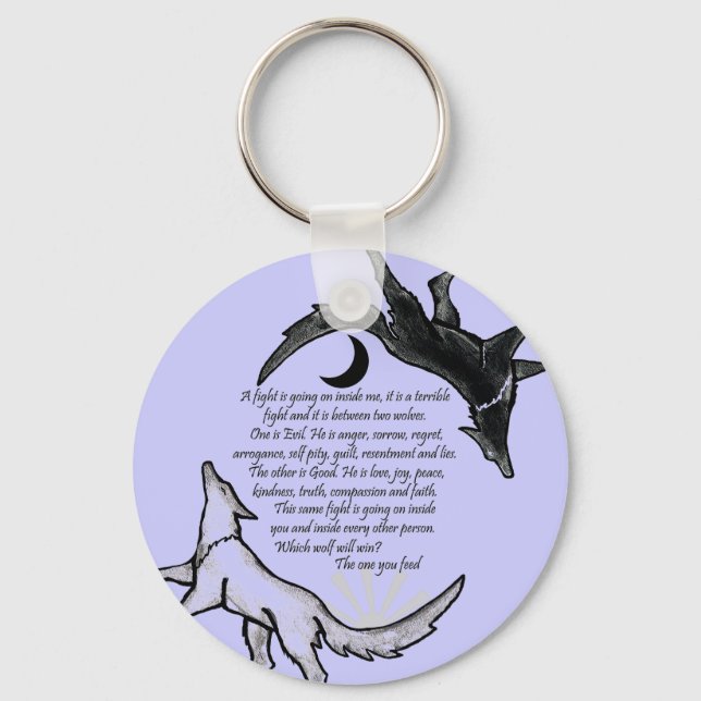 The Wolf that Feeds Keychain (Front)