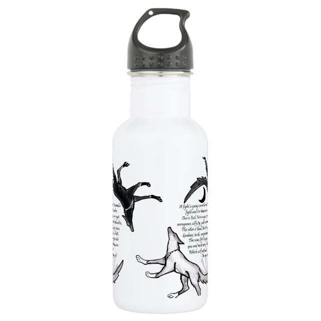 The Wolf that Feeds Stainless Steel Water Bottle (Front)