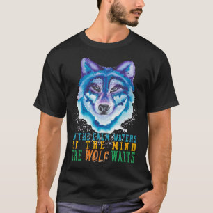 The Wolf Waits Wolf Face Wildlife T-Shirt
