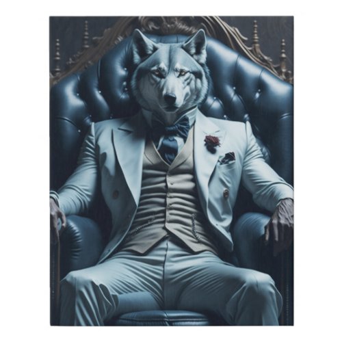 The Wolffather Faux Canvas Print