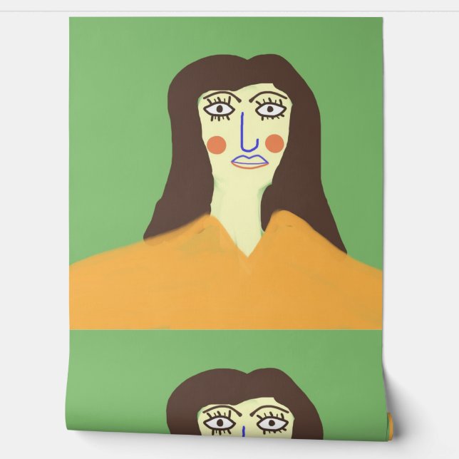 the woman abstract art wallpaper  (Unrolling)