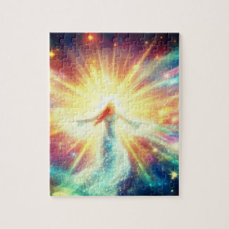The Woman in the Flowing Energy of the Universe Jigsaw Puzzle