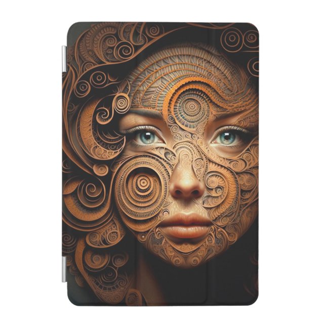 The Woman in the Spirals #2 Digital Abstract iPad Mini Cover (Front)
