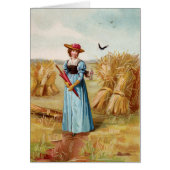 The Woman in the Wheat Field Folded Card (Front)