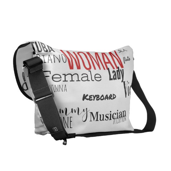 THE WOMAN MESSENGER BAG MUSIC EDITION (blk/red)