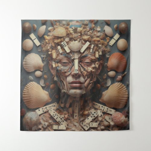 The Woman of Seashells Tapestry