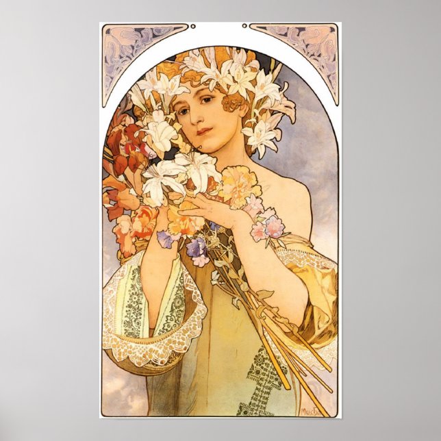 The Woman with Flowers Poster (Front)