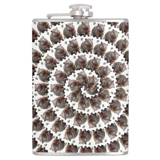 The Wombat Whirl: A Spiral of Wonder, Flask (Front)