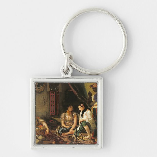 The Women of Algiers in their Apartment, 1834 Keychain (Front)