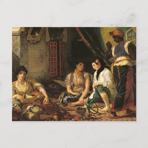 The Women of Algiers in their Apartment 1834 Postcard