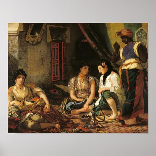 The Women of Algiers in their Apartment 1834 Poster