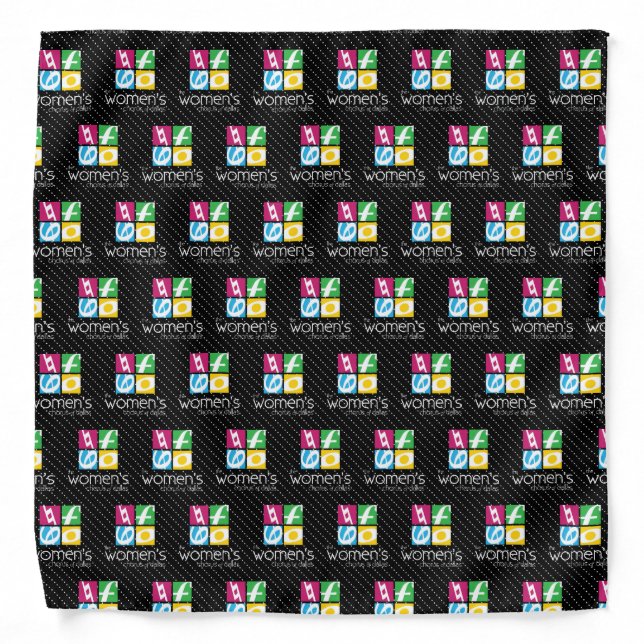 The Women's Chorus of Dallas Logo Black Bandana (Front)