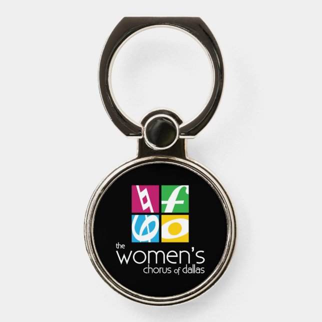 The Women's Chorus of Dallas Logo Phone Ring Stand (Front)