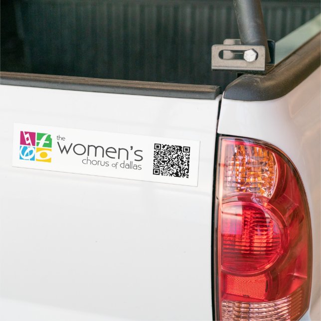 The Women's Chorus of Dallas Logo QR Code Bumper S Bumper Sticker (On Truck)