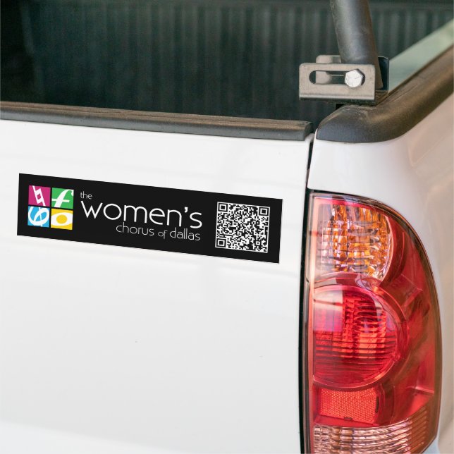 The Women's Chorus of Dallas Logo QR Code Bumper Sticker (On Truck)