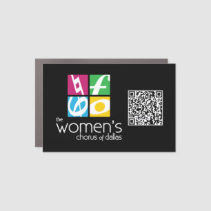 The Women's Chorus of Dallas Logo QR Code Car Magnet