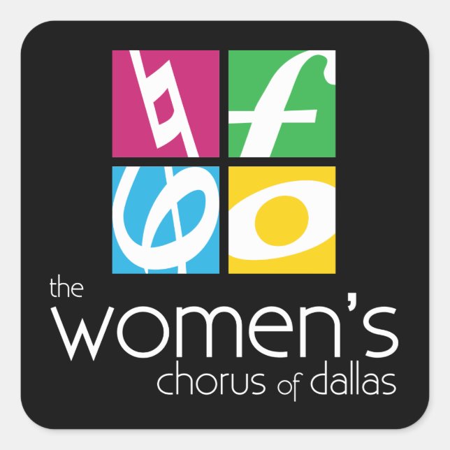 The Women's Chorus of Dallas Logo Square Sticker (Front)