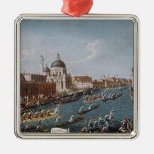 The Women's Regatta on the Grand Canal, Venice Metal Ornament