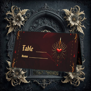 The wonderful beautiful art of gothic elegance. place card