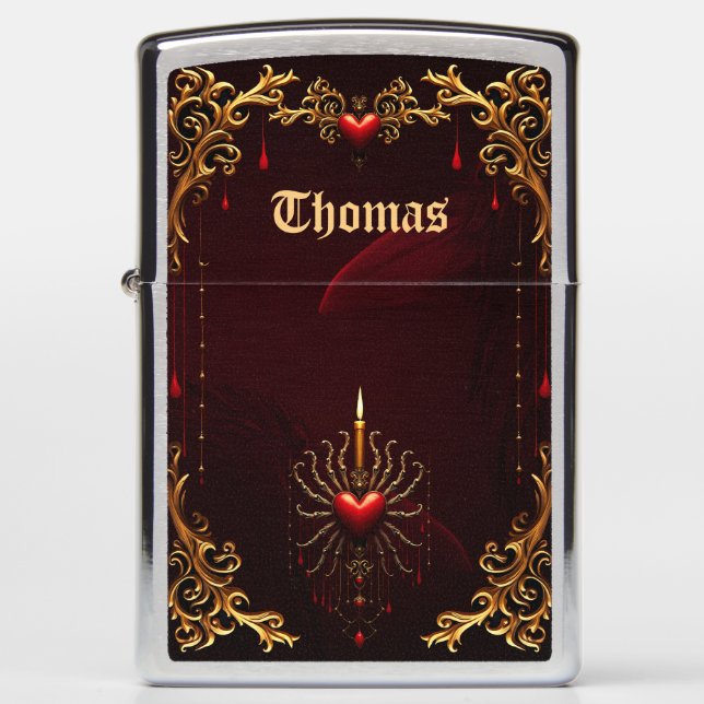 The wonderful beautiful art of gothic elegance.  zippo lighter (Front)