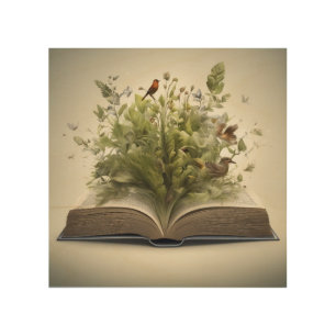 The wonderful open book wood wall art