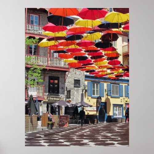 The Wonderful Umbrellas of Quebec City Poster