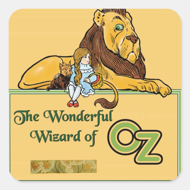 The Wonderful Wizard of Oz Square Sticker (Front)