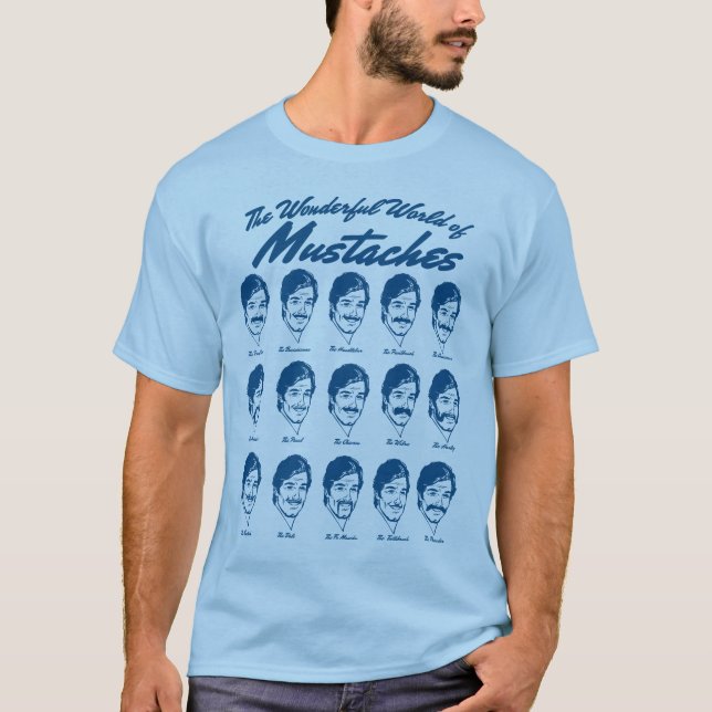 The Wonderful World of Mustaches Shirt (Front)