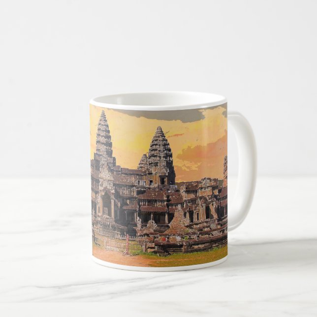 The Wonders of Angkor Wat: A Photographic Journey Coffee Mug (Front Right)