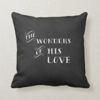 The Wonders of His Love Christmas Decor Pillow