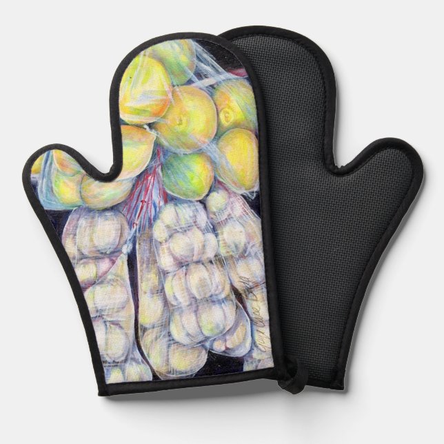 The Wonders of the Wet Market.  Oven Mitt (Front/Back)