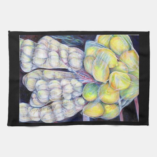 The Wonders of the Wet Markets, Singapore Kitchen Towel (Horizontal)