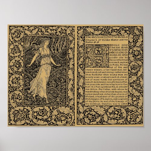 The Wood Beyond the World by William Morris Poster