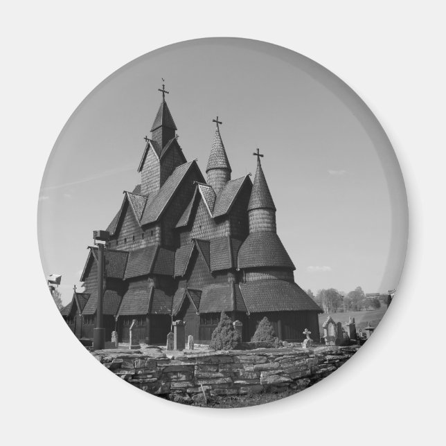 The wooden churches of Norway Magnet (Front)