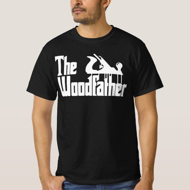 The Woodfather Carpentry Carpenter Joiner T-Shirt (Front)