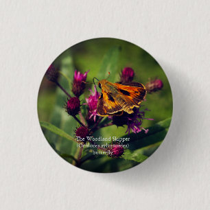 The Woodland Skipper butterfly Button
