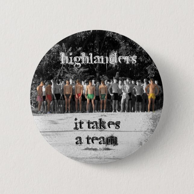 The Woodlands High School CC Team Fall 2009, hi... Pinback Button (Front)