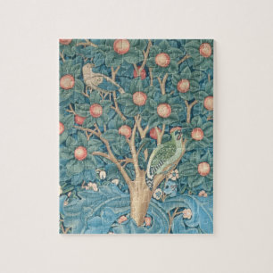 The Woodpecker Tapestry, detail of the woodpeckers Jigsaw Puzzle