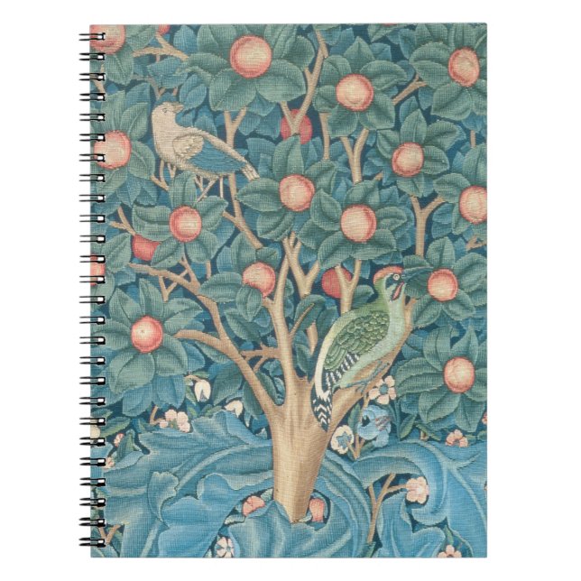 The Woodpecker Tapestry, detail of the woodpeckers Notebook (Front)