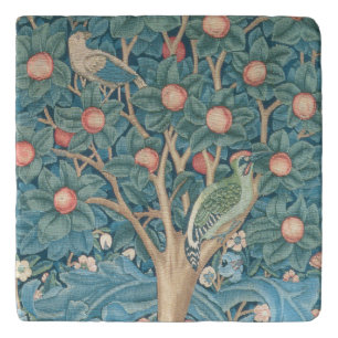 The Woodpecker Tapestry, detail of the woodpeckers Trivet