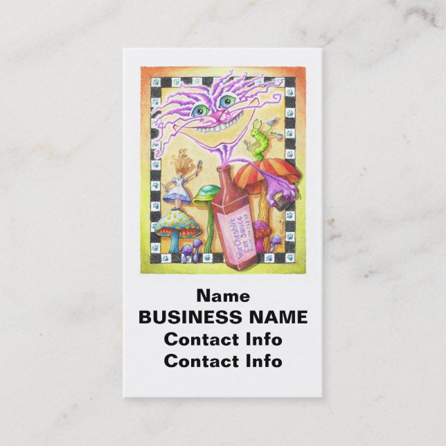The WorCHESHIRE CAT Business Card (Front)