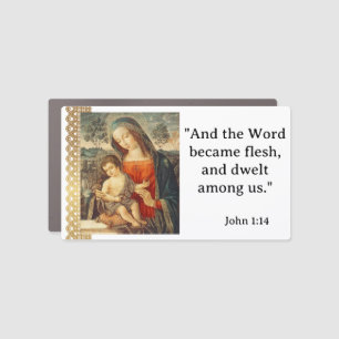 The Word became flesh Keep Christ in Christmas Car Magnet