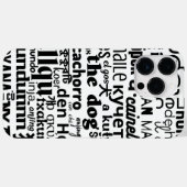 The word dog in various languages ​​black white Case-Mate iPhone case (Back (Horizontal))