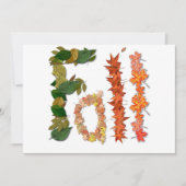 The word " Fall " written in leaf graphics (Front)